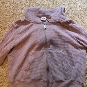 TNA ARITZIA cropped lavender zip-up hoodie, size S